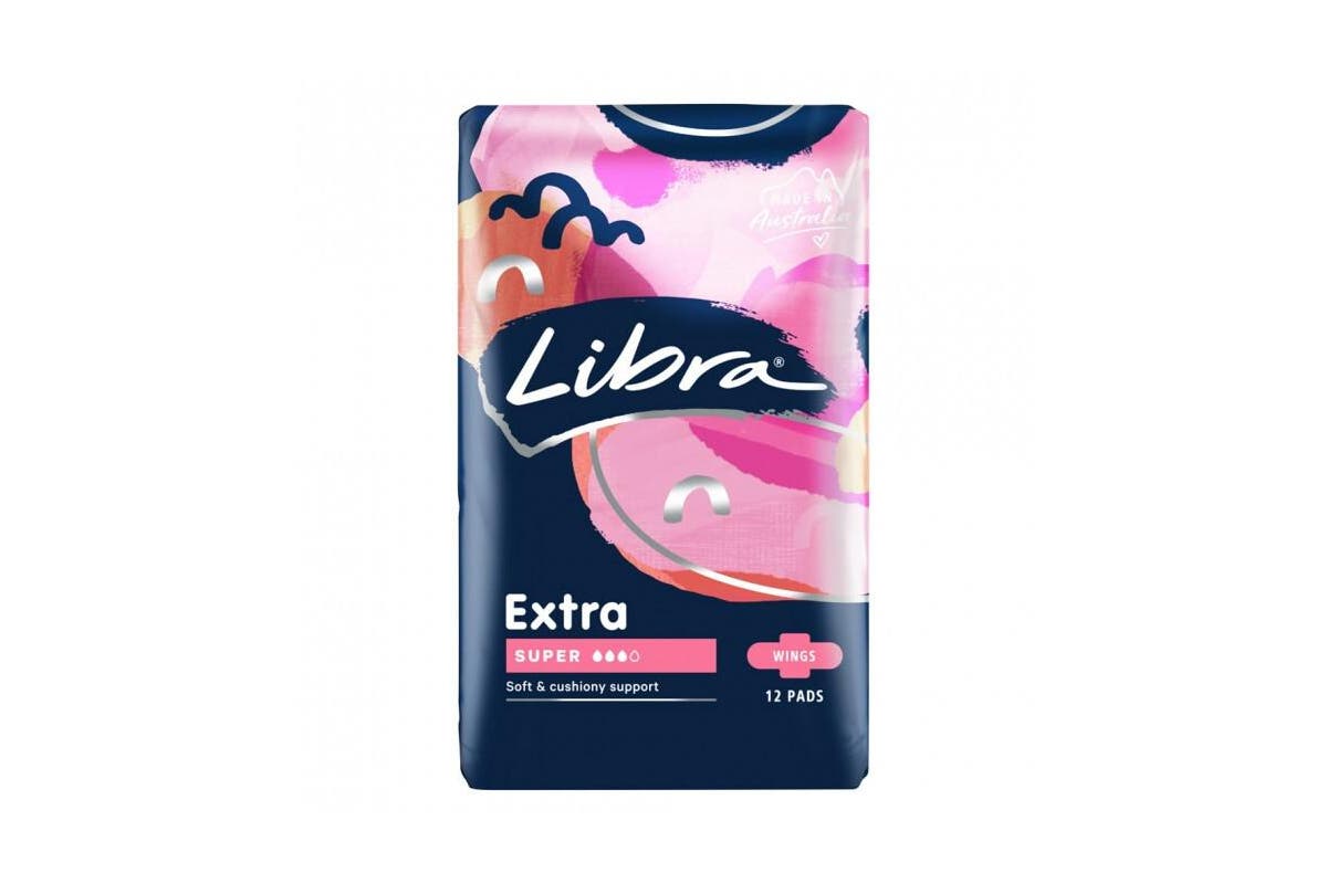 Libra Extra Super Pads With Wings - 12 Pack