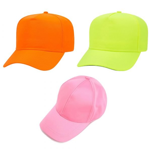 Essence Adults Baseball Caps Assorted Neon Colours