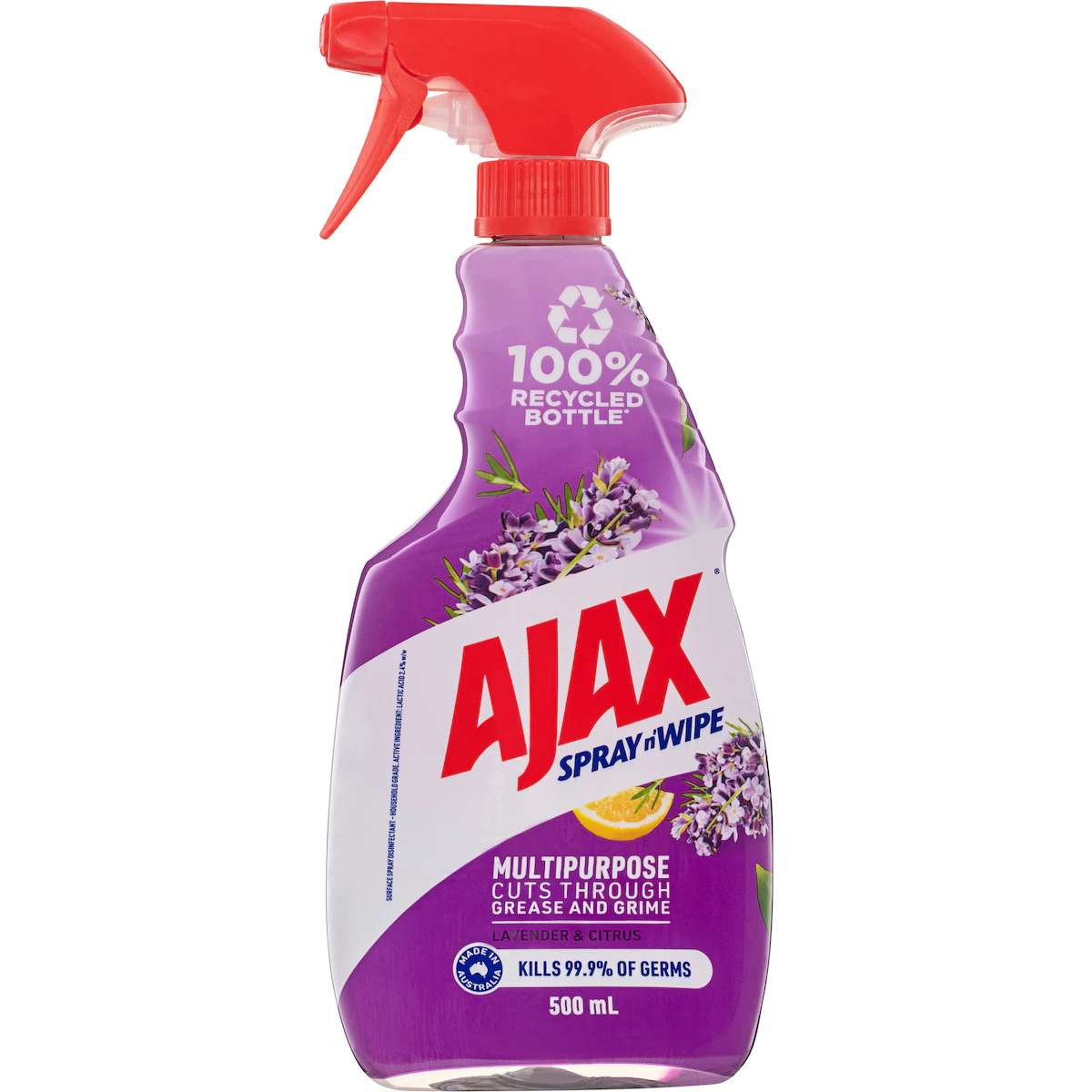 Ajax Spray N Wipe - Lavender & Citrus - Multipurpose - 500ml