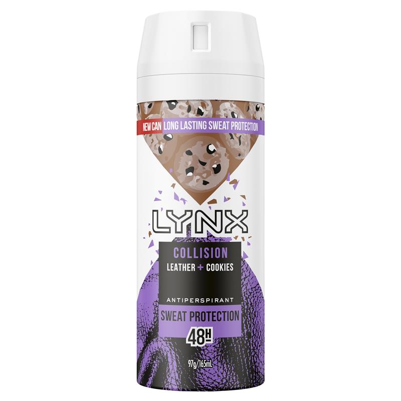 Lynx Collision Leather + Cookies - Body Spray - Antiperspirant - 106g/165ml