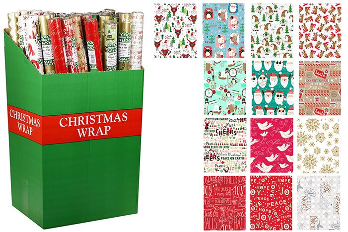 Christmas Gift Wrap - Mixed - 70cm x 7 Metres