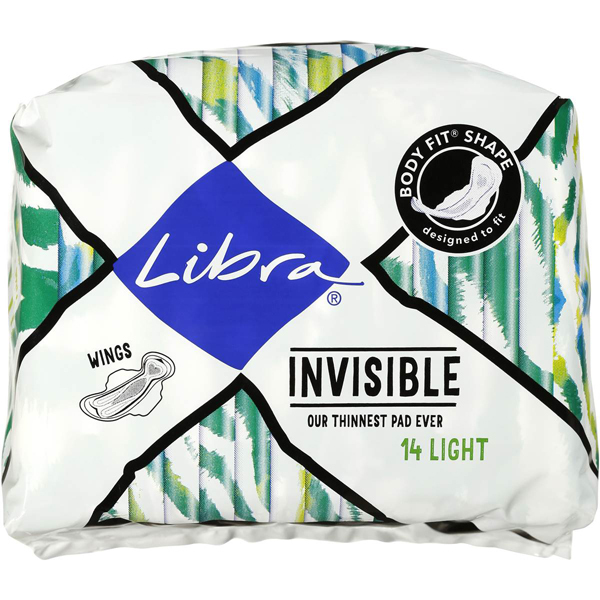 Libra Invisible Pads With Wings Light - 14 Pack