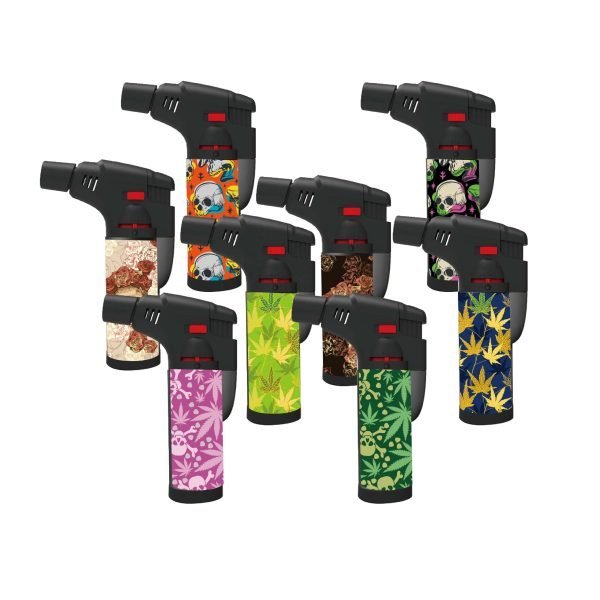 Zengaz Torch Jet Lighter - Leaf & Skull
