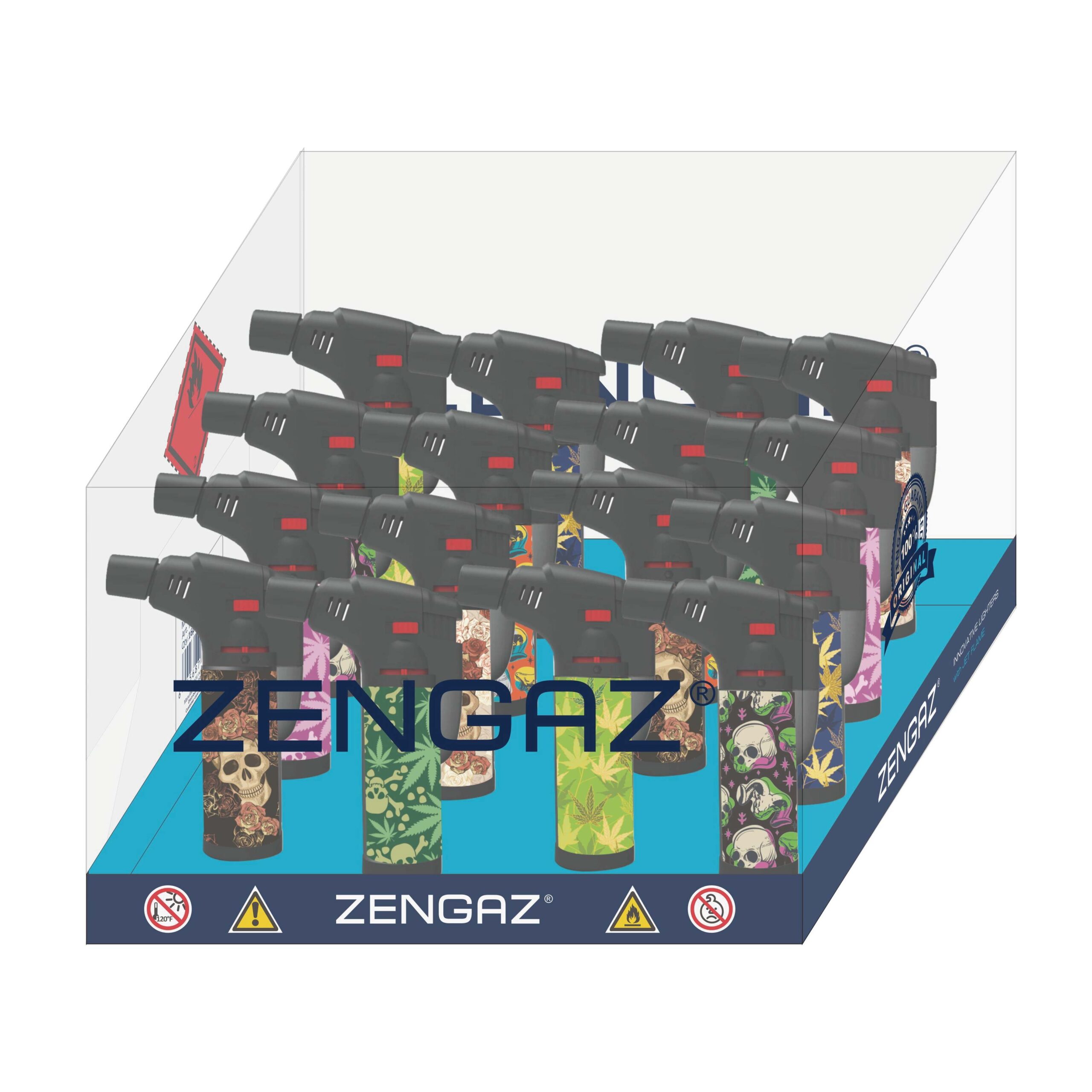Zengaz Torch Jet Lighter - Leaf & Skull - Image 2