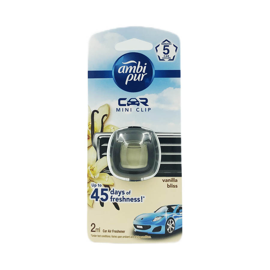 Ambi Pur Car Mini Clip Car Air Freshener Vanilla Bliss 2ml