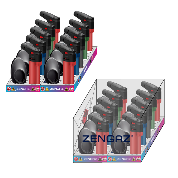 Zengaz Torch Jet Lighter - Metallic/Rubberized Mixed - Image 3