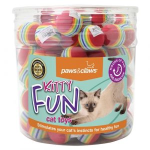 Rainbow Foam Balls Cat Toy - 3cm