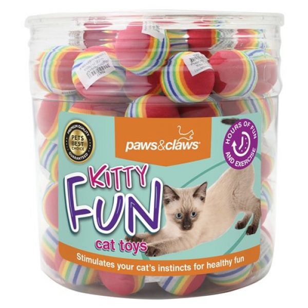 Rainbow Foam Balls Cat Toy - 3cm