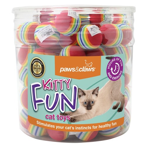 Rainbow Foam Balls Cat Toy - 3cm