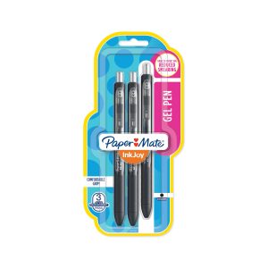 Paper Mate Inkjoy Gel Pens - Black - 3 Pack