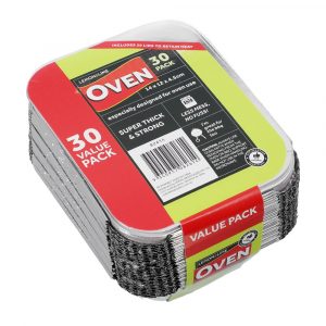 Foil Containers With Lid 14cm - 30 Pack