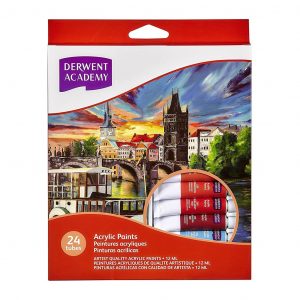 Derwent Academy Acrylic Paints 12ml - 24 Pack