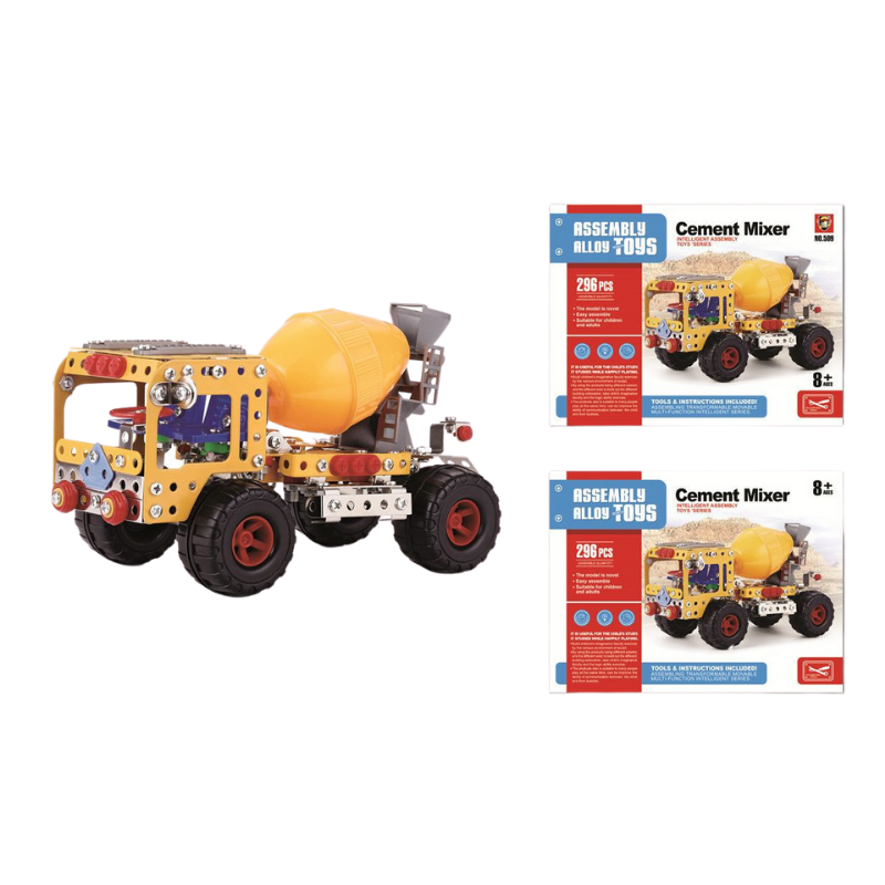 Assembly Alloy Toys - Cement Mixer - 296pcs