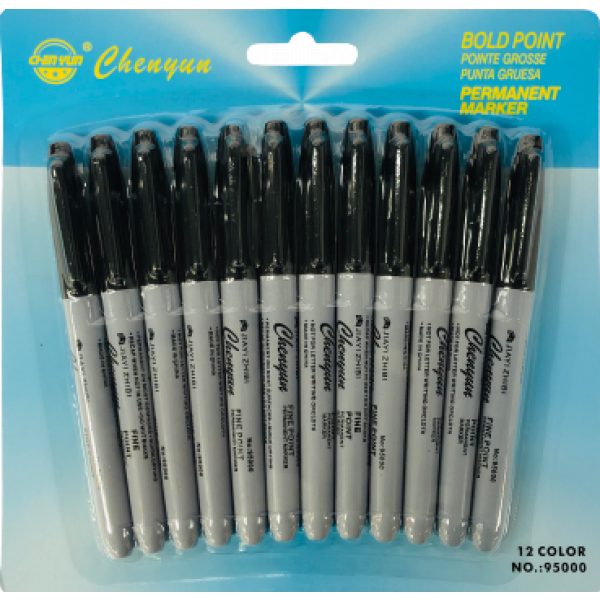 Black Permanent Marker - 12 Pack