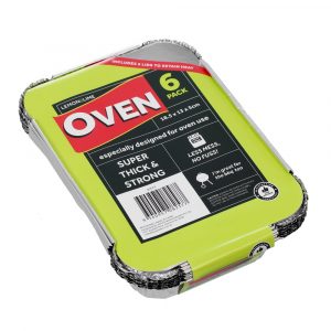 Foil Containers With Lid 18.5cm - 6 Pack