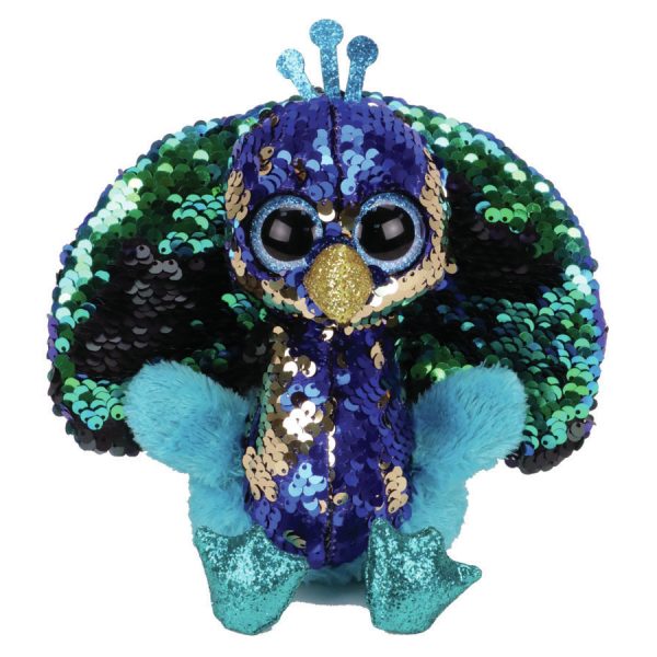 Ty Beanie Boos - Sequin Flippables - Tyson The Peacock - Regular