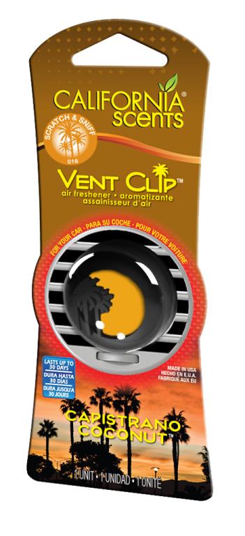 California Scents Vent Clips - Capistrano Coconut