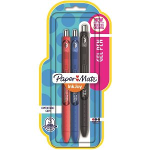 Paper Mate Inkjoy Gel Pens - Assorted Colours - 3 Pack