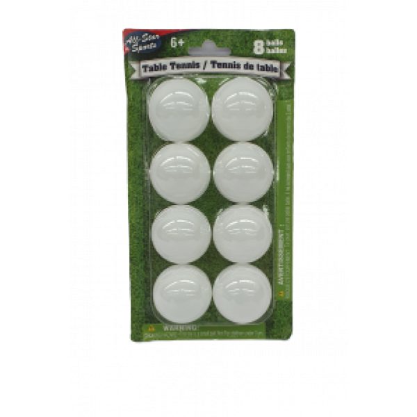 Table Tennis Balls - Pack of 8