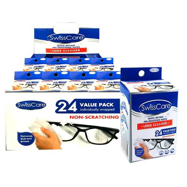 SwissCare Lens Wipes - 24 Pack