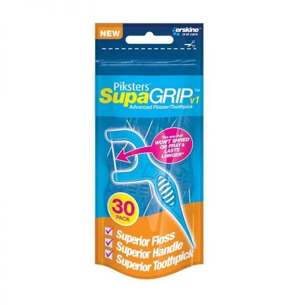 Piksters SupaGrip Advanced Flosser & Toothpick (30 Pack)