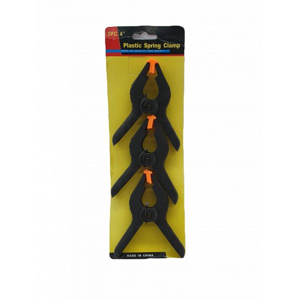 Plastic Spring Clamp - 4" - 3pc