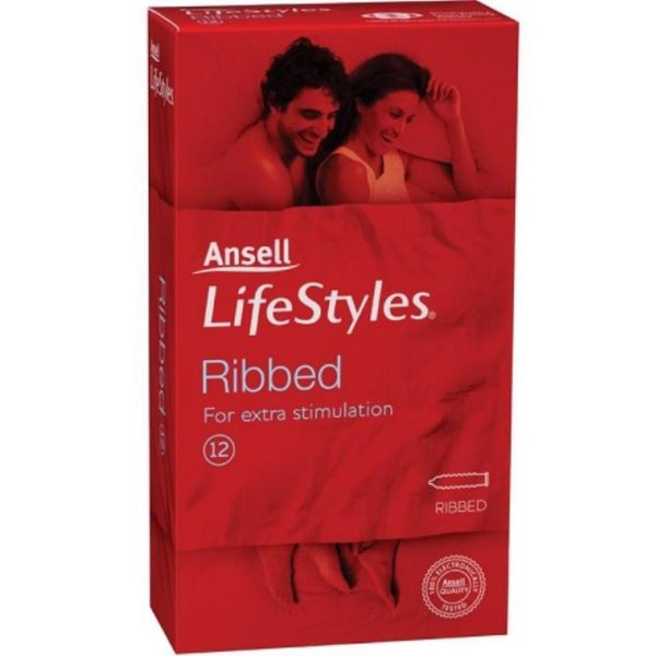Ansell LifeStyles 12 Ribbed Condoms