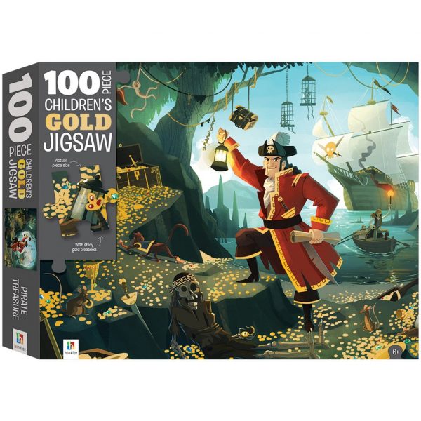 100 Piece Textured Children’s Jigsaw Puzzle: Golden Pirate