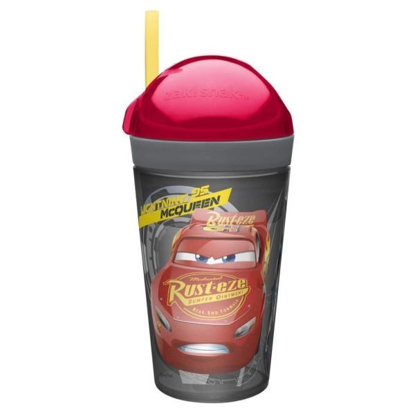 ZAK! Snak Tumbler 2 In 1 Snack Container And Drink Bottle: Cars 3