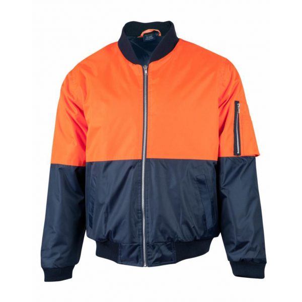 Winning Spirit High Vis Jacket Fluorescent Orange/Navy