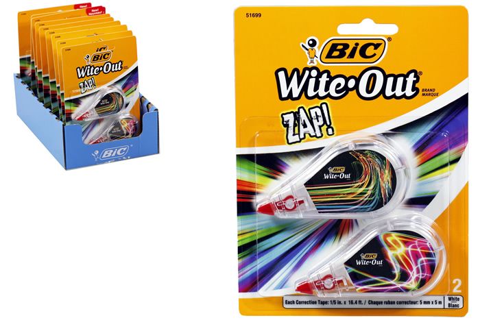 Bic Wite-Out Correction Tape Pack 2 Pack