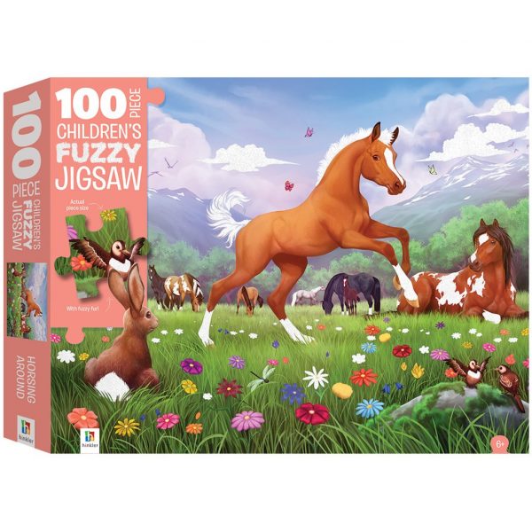 100 Piece Textured Children’s Jigsaw Puzzle: Fuzzy Animals