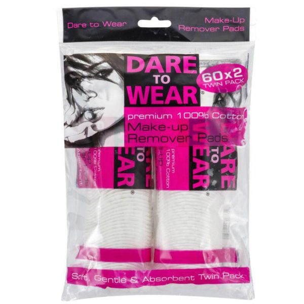 Dare to wear Make-up Remover Pads - 2*60 Twin Pack