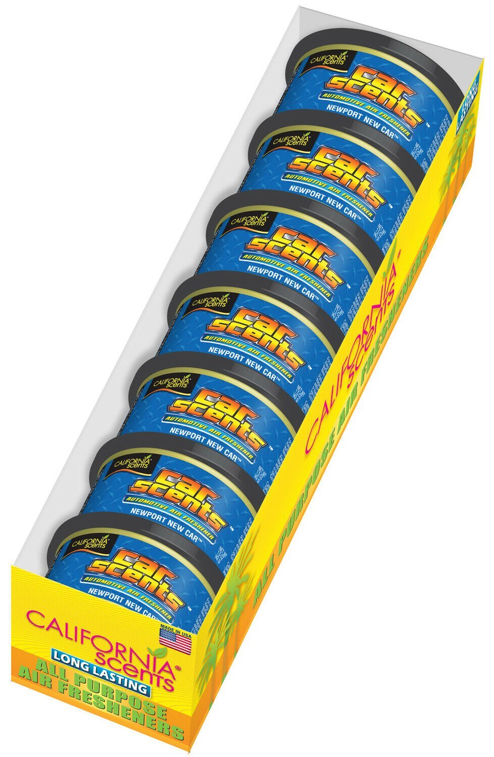 California Scents Can - Newport New Car - 7 Pack