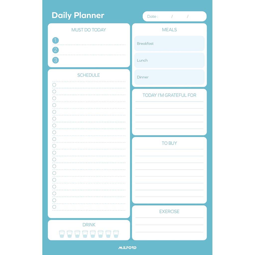 Milford Daily Planner Notepad
