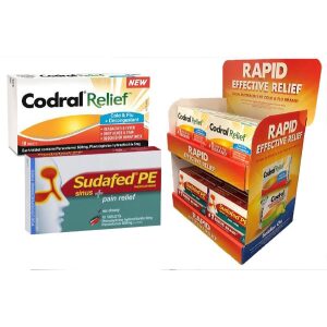 Codral & Sudafed Rapid Effective Relief Stand (24 Pcs)