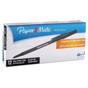 Paper Mate Ball Point Pen - Black - 1.0mm - 12 Pack