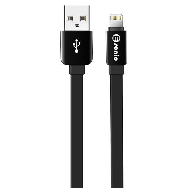 Premium Eco Lightning Flat Cable - 1m(Black)