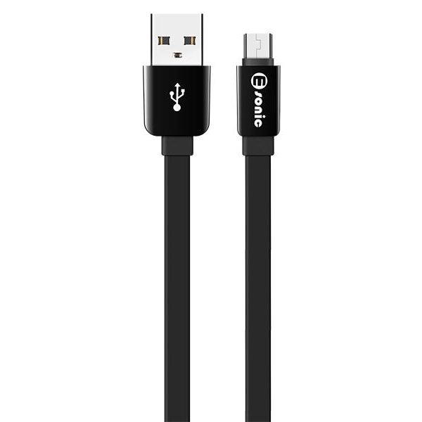 Premium Eco Micro USB Flat Cable - 1m(Black)