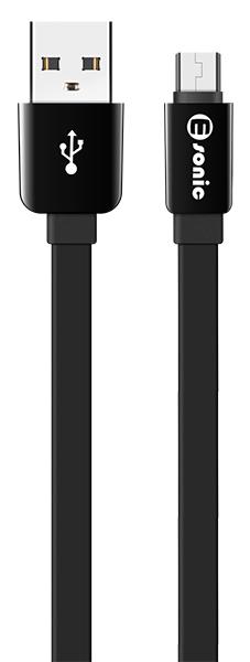 Premium Eco Micro USB Flat Cable - 1m(Black) - Image 2