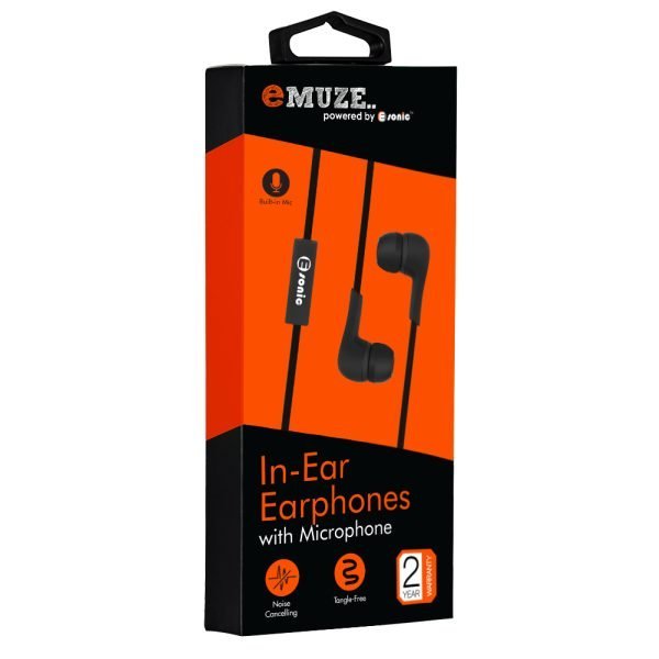In-Ear Rubber Earphone with Microphone