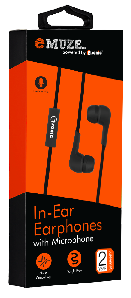 In-Ear Rubber Earphone with Microphone