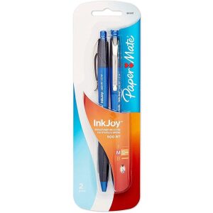 Paper Mate Inkjoy 500RT Pen - Blue - 1.0mm - 2 Pack