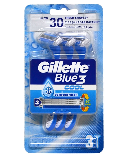 Gillette Blue3 Cool Men’s Disposable Razor - Comfort Fresh