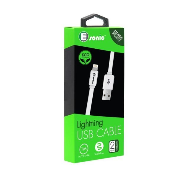 Premium Eco Lightning Flat Cable - 1m(White)