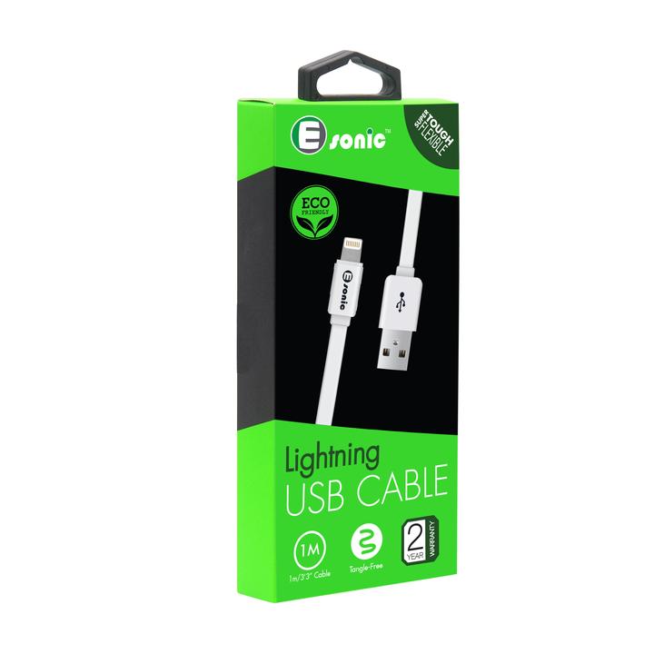 Premium Eco Lightning Flat Cable - 1m(White)