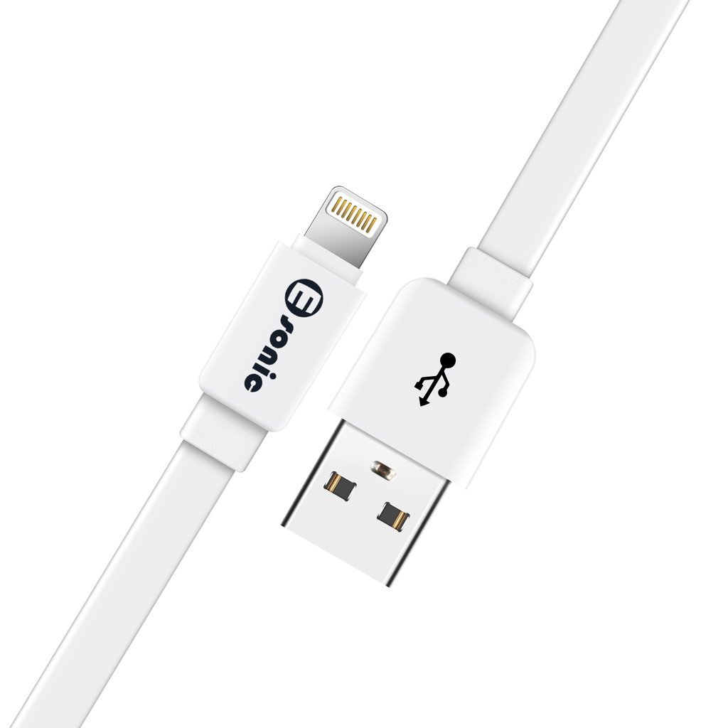 Premium Eco Lightning Flat Cable - 1m(White) - Image 2