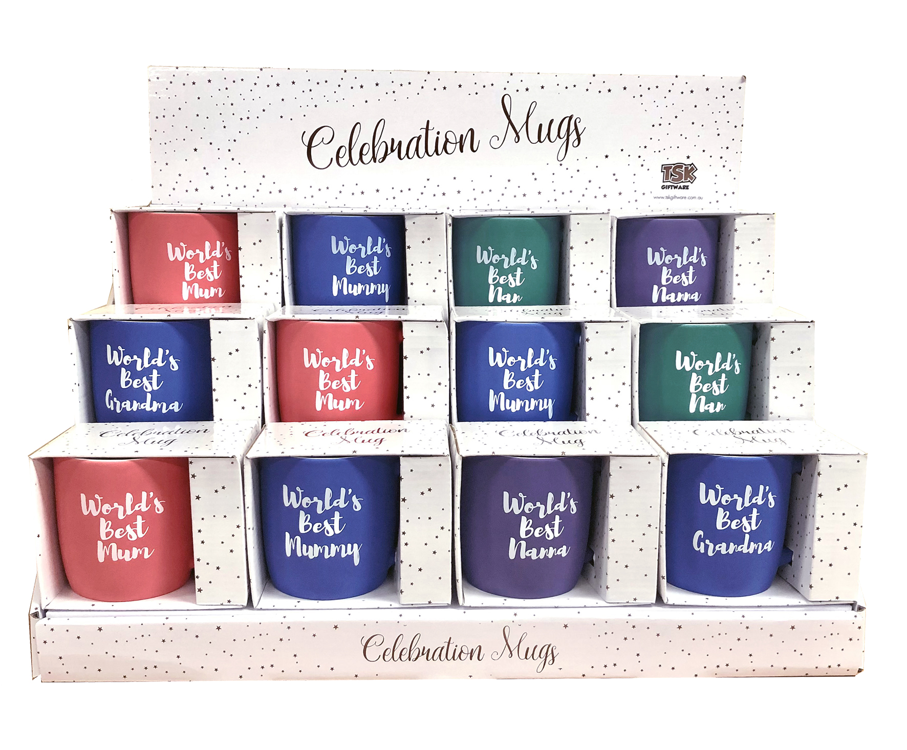 Celebration Mugs Counter Display Stand