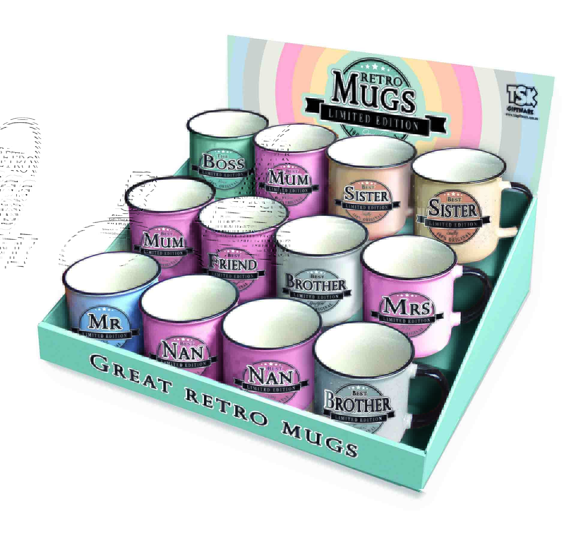Generic Retro Mugs Counter Display Stand