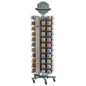 Personalized Name Retro Mugs Floor Stand